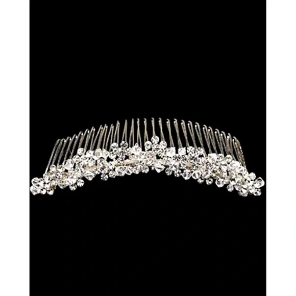 NWT- David’s Bridal Silver Bridal Comb w Rhinestones and Crystal Clusters Amazon.com : 2 Pcs Bridal Wedding Hair Comb Rhinestone  main image 4